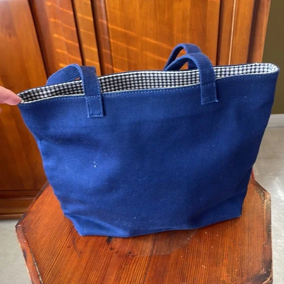 Small Navy Canvas Tote Bag - Picture 2 of 5